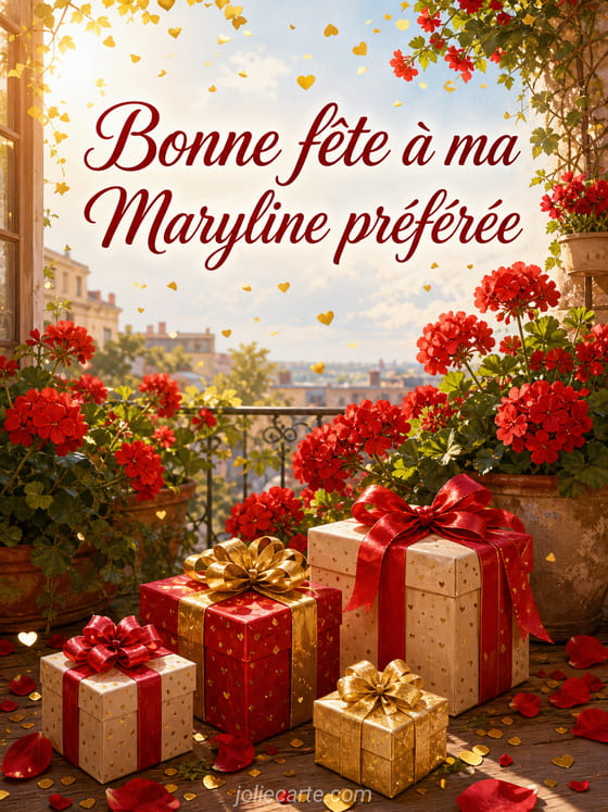 Carte bonne fête Maryline
