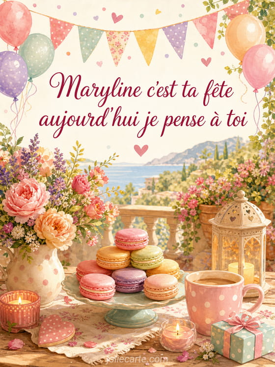 Carte bonne fête Maryline