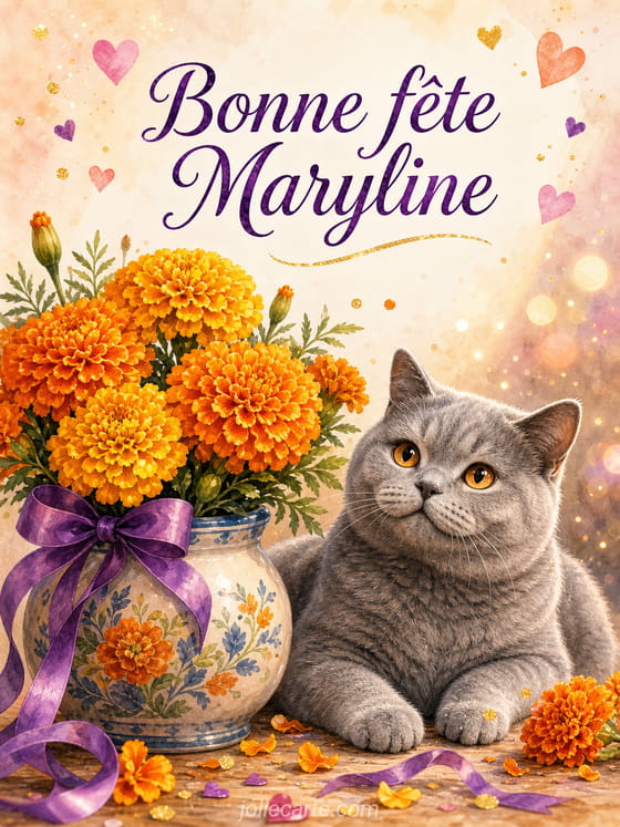 Carte bonne fête Maryline