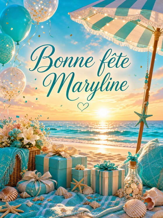 Carte bonne fête Maryline