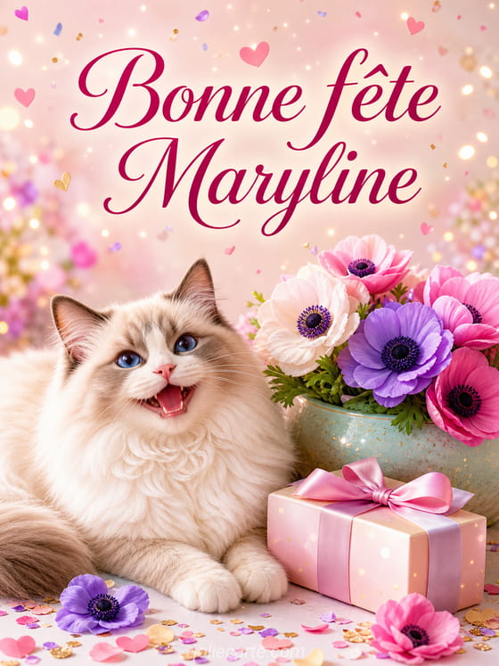 Carte bonne fête Maryline