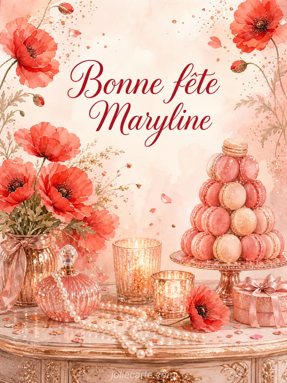 Carte bonne fête Maryline