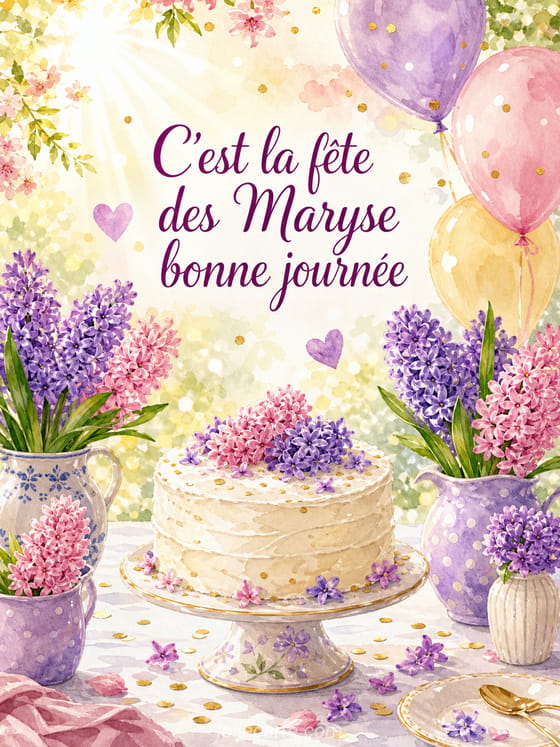 Carte bonne fête Maryse