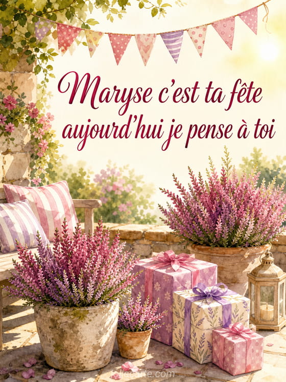 Carte bonne fête Maryse