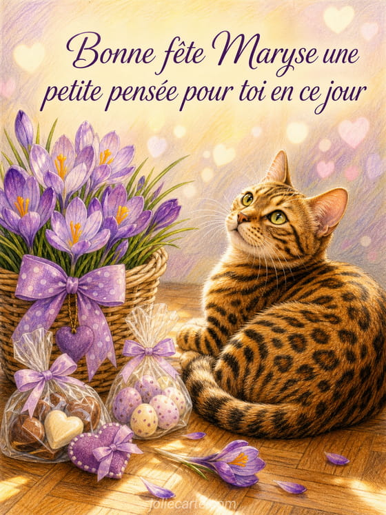 Carte bonne fête Maryse