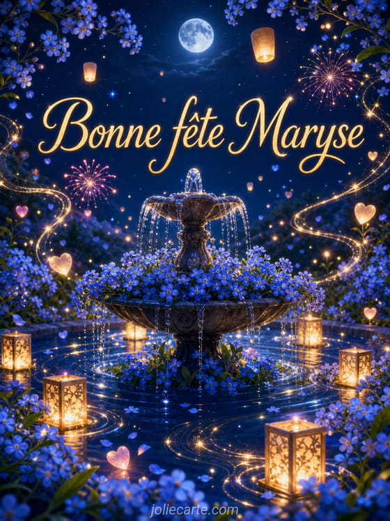 Carte bonne fête Maryse