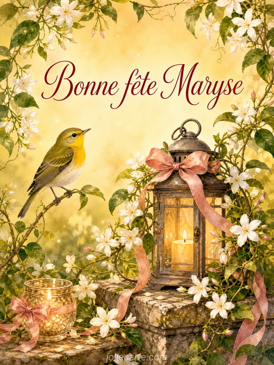 Carte bonne fête Maryse