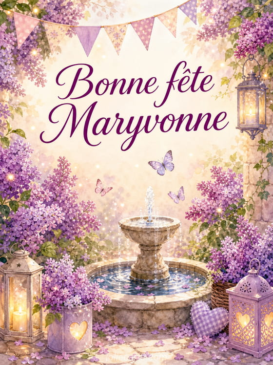 Carte bonne fête Maryvonne