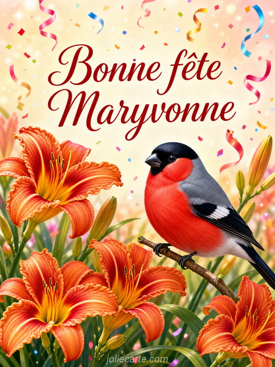 Carte bonne fête Maryvonne