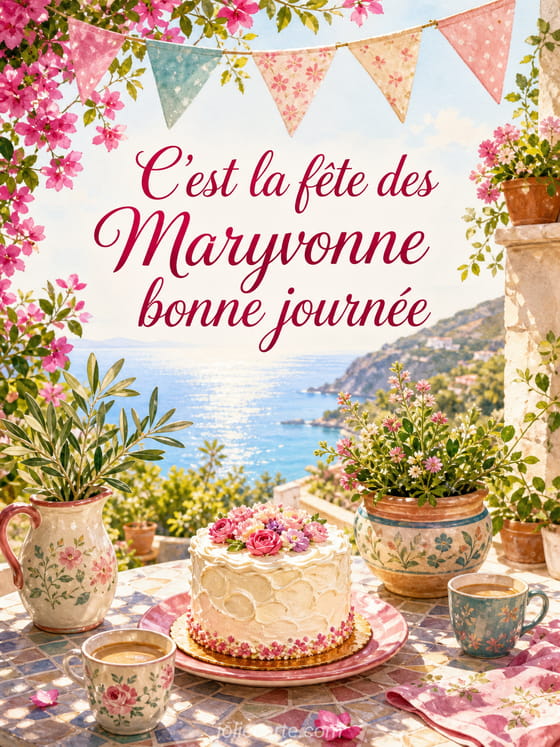 Carte bonne fête Maryvonne
