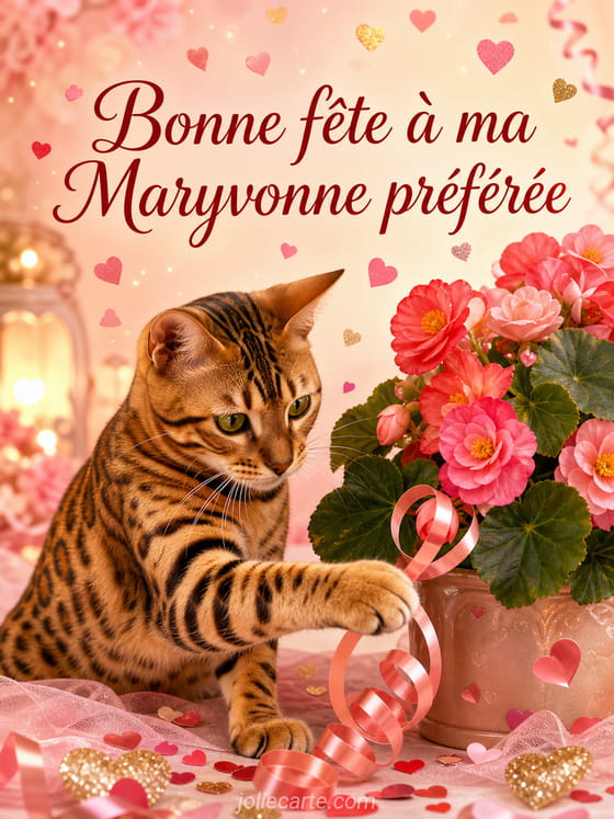 Carte bonne fête Maryvonne