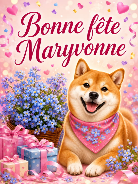Carte bonne fête Maryvonne