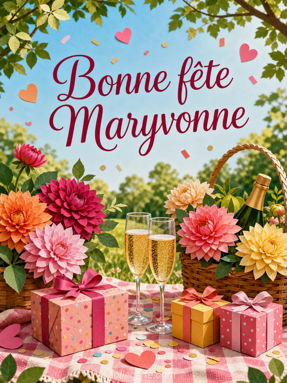 Carte bonne fête Maryvonne