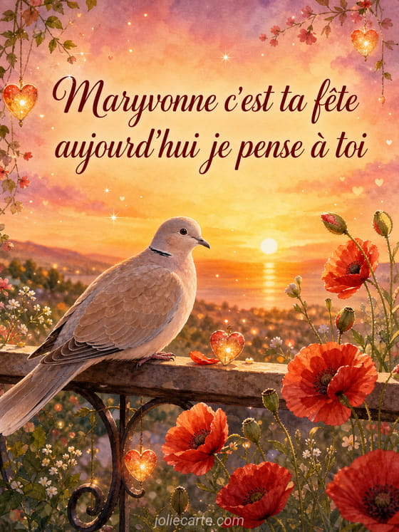 Carte bonne fête Maryvonne