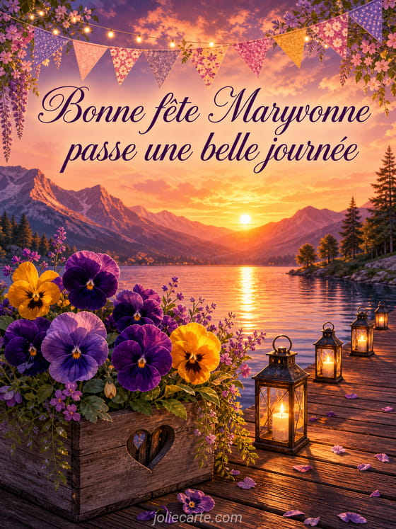 Carte bonne fête Maryvonne