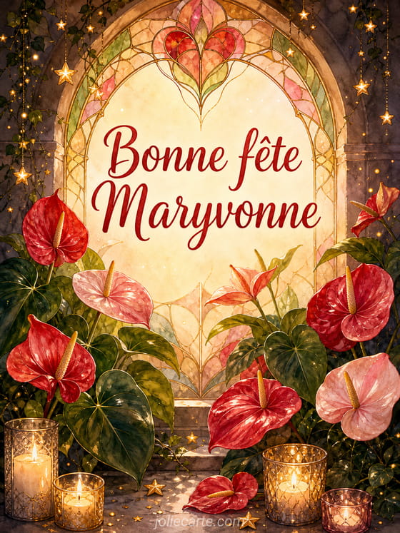 Carte bonne fête Maryvonne