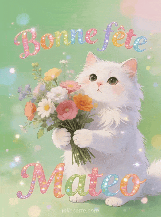 Bonne fête Mateo - Bonne fete mateo chat