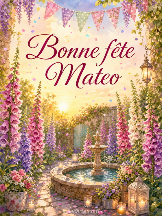 Carte bonne fĂȘte Mateo
