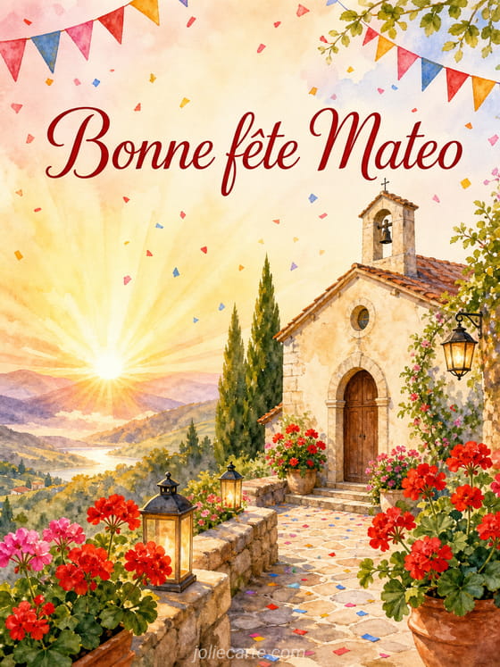 Carte bonne fĂȘte Mateo