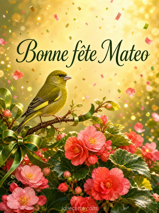 Carte bonne fĂȘte Mateo