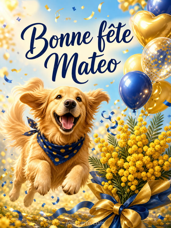Carte bonne fĂȘte Mateo