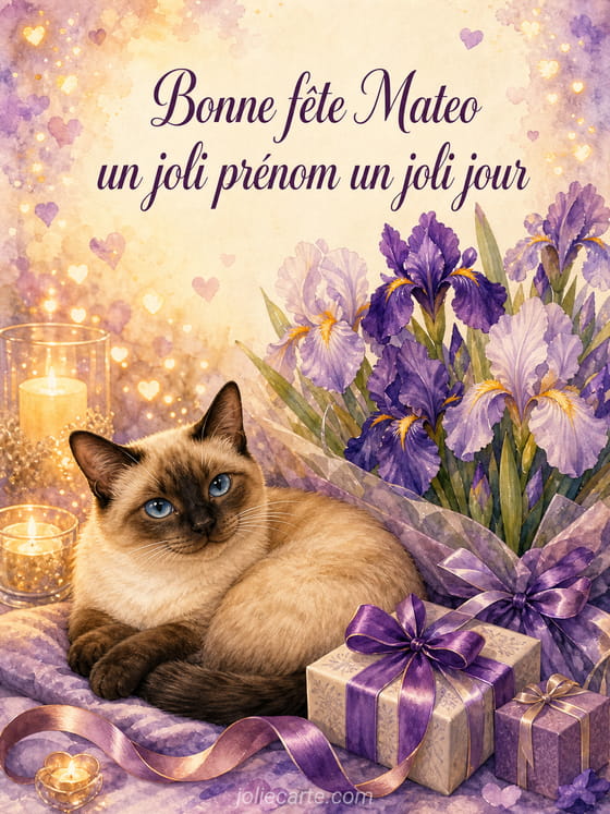 Carte bonne fĂȘte Mateo