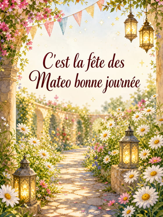 Carte bonne fĂȘte Mateo