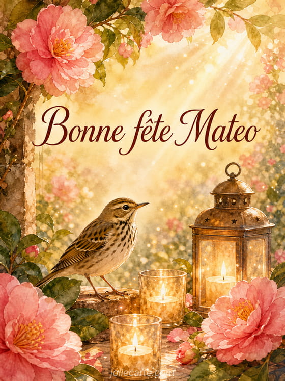 Carte bonne fĂȘte Mateo