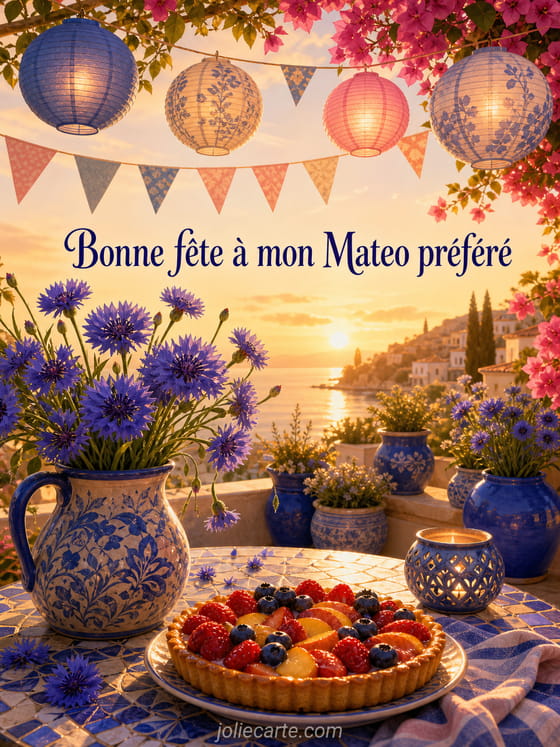 Carte bonne fĂȘte Mateo