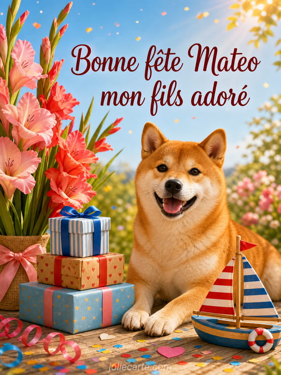 Carte bonne fĂȘte Mateo