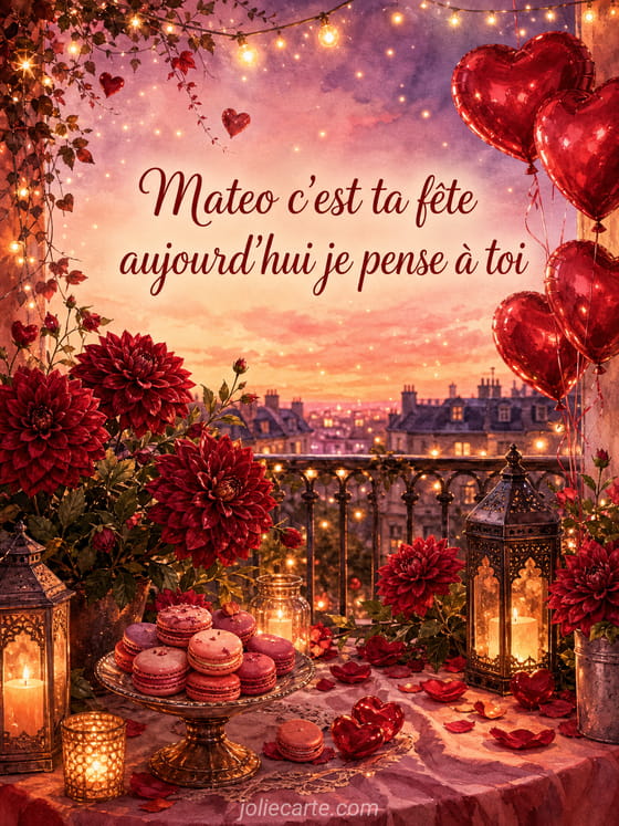 Carte bonne fĂȘte Mateo