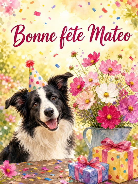 Carte bonne fĂȘte Mateo