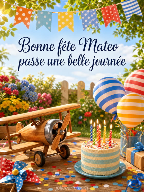 Carte bonne fĂȘte Mateo