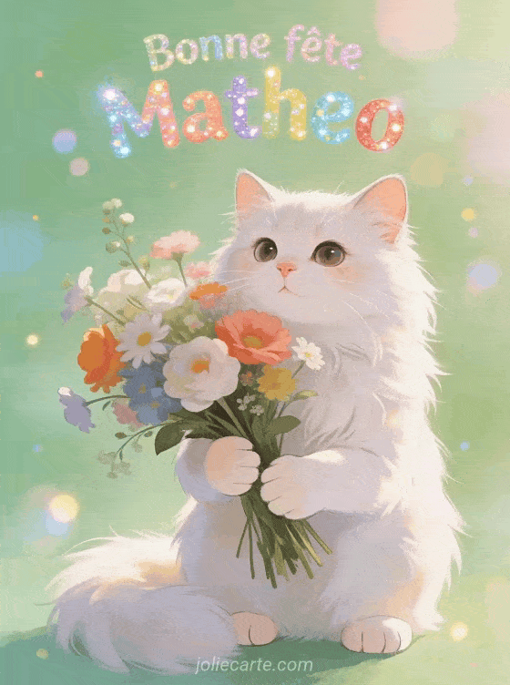 Bonne fête Matheo - Matheo gif bonne fete