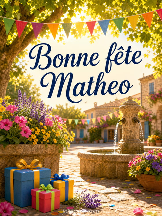 Carte bonne fĂȘte Matheo