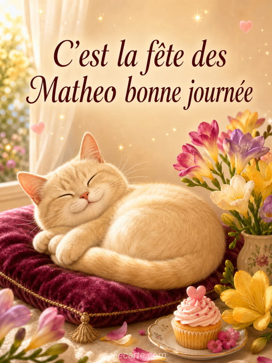 Carte bonne fĂȘte Matheo