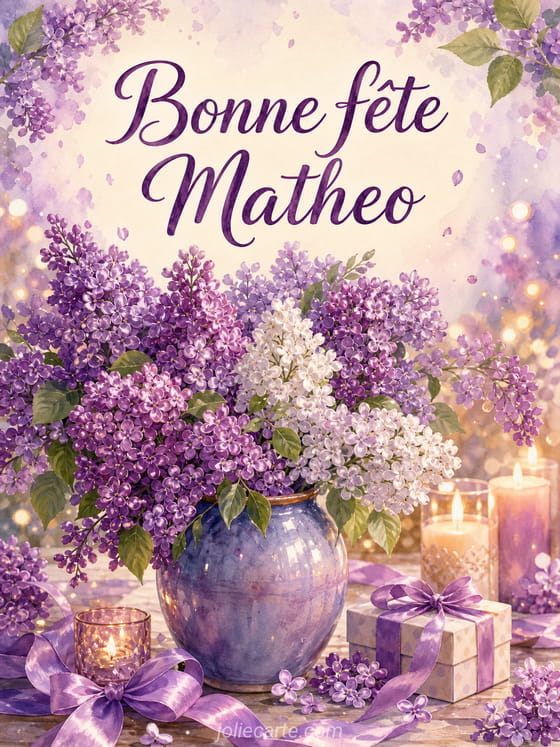 Carte bonne fĂȘte Matheo