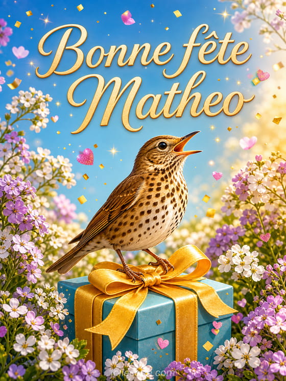 Carte bonne fĂȘte Matheo