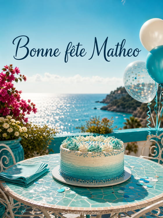 Carte bonne fĂȘte Matheo