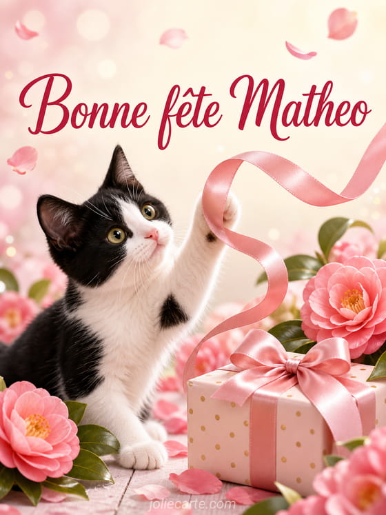 Carte bonne fĂȘte Matheo