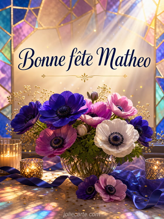 Carte bonne fĂȘte Matheo
