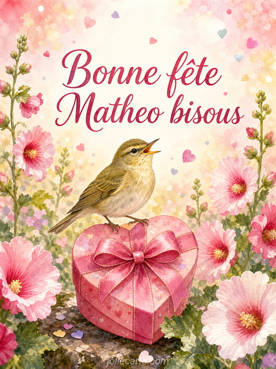 Carte bonne fĂȘte Matheo