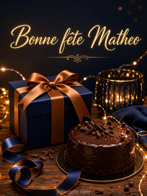 Carte bonne fĂȘte Matheo