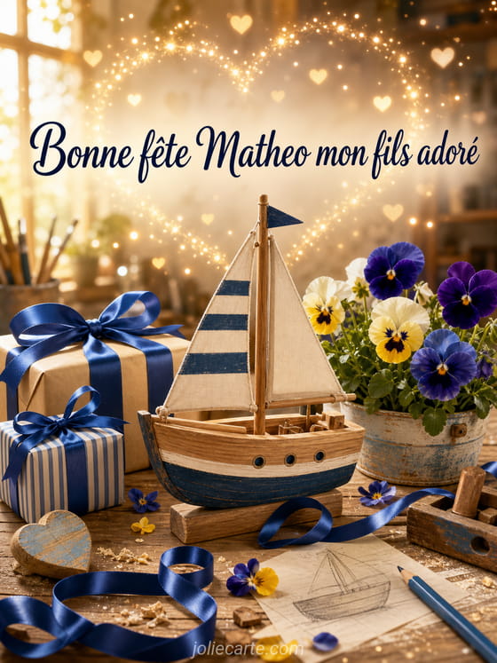 Carte bonne fĂȘte Matheo