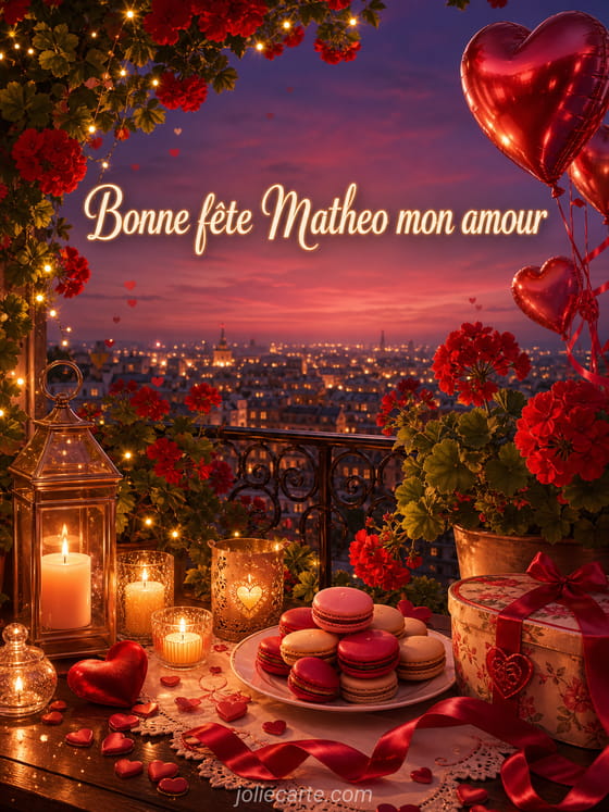 Carte bonne fĂȘte Matheo