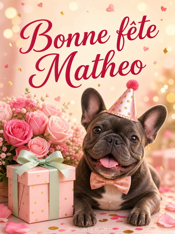Carte bonne fĂȘte Matheo