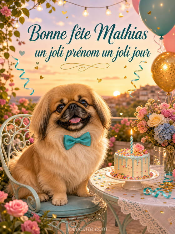 Carte bonne fête Mathias
