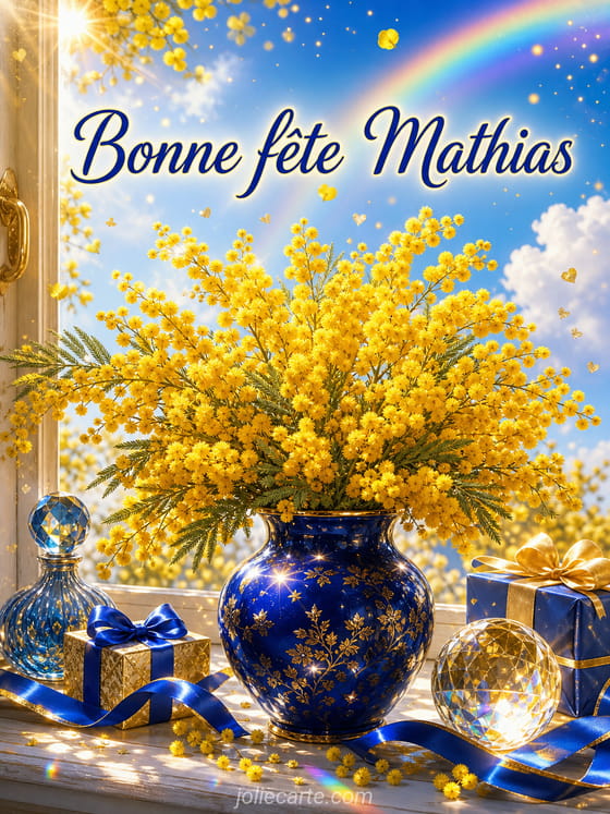 Carte bonne fête Mathias