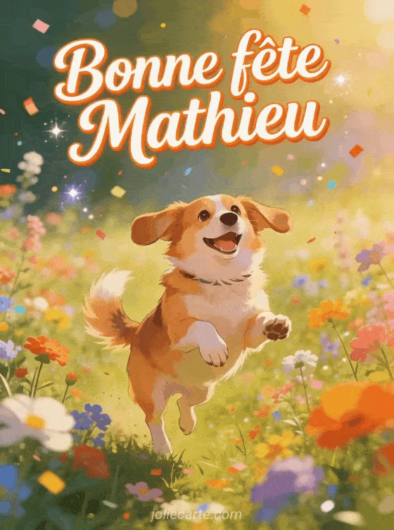 Bonne fête Mathieu - Mathieu gif bonne fete gratuit