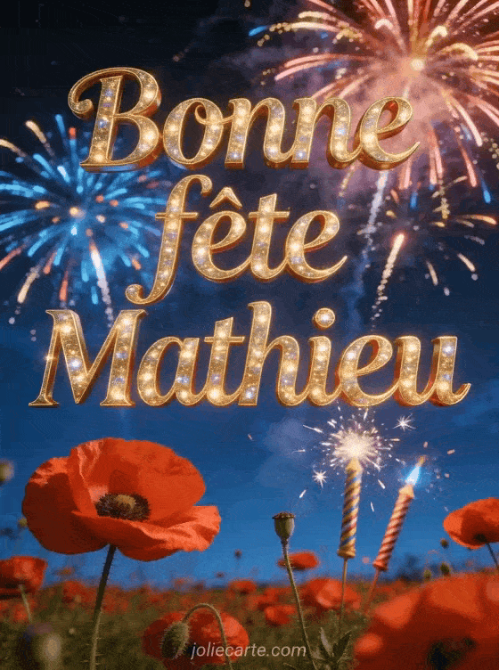 Bonne fête Mathieu - Mathieu bonne fete image